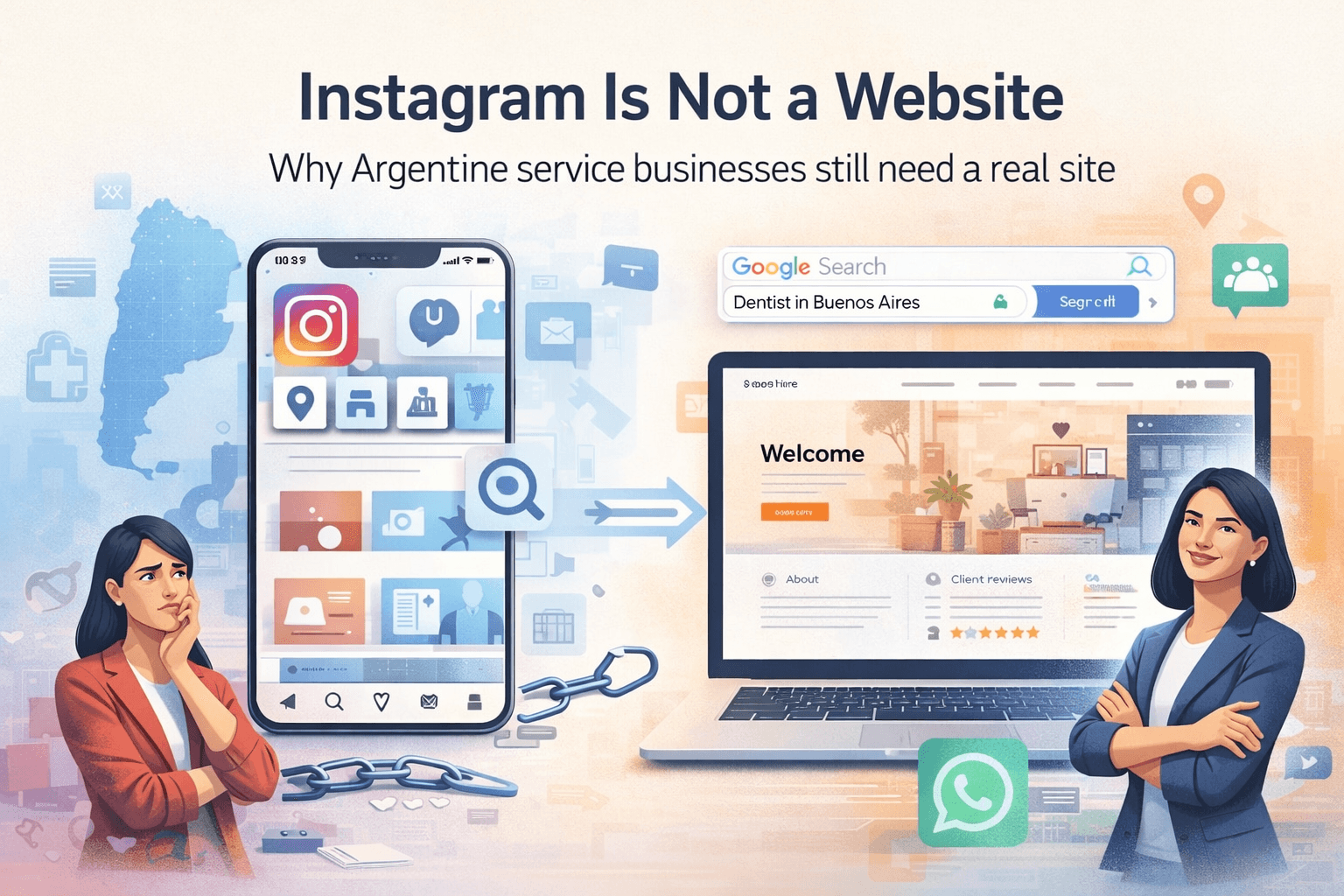 Instagram no reemplaza el sitio web de tu clínica