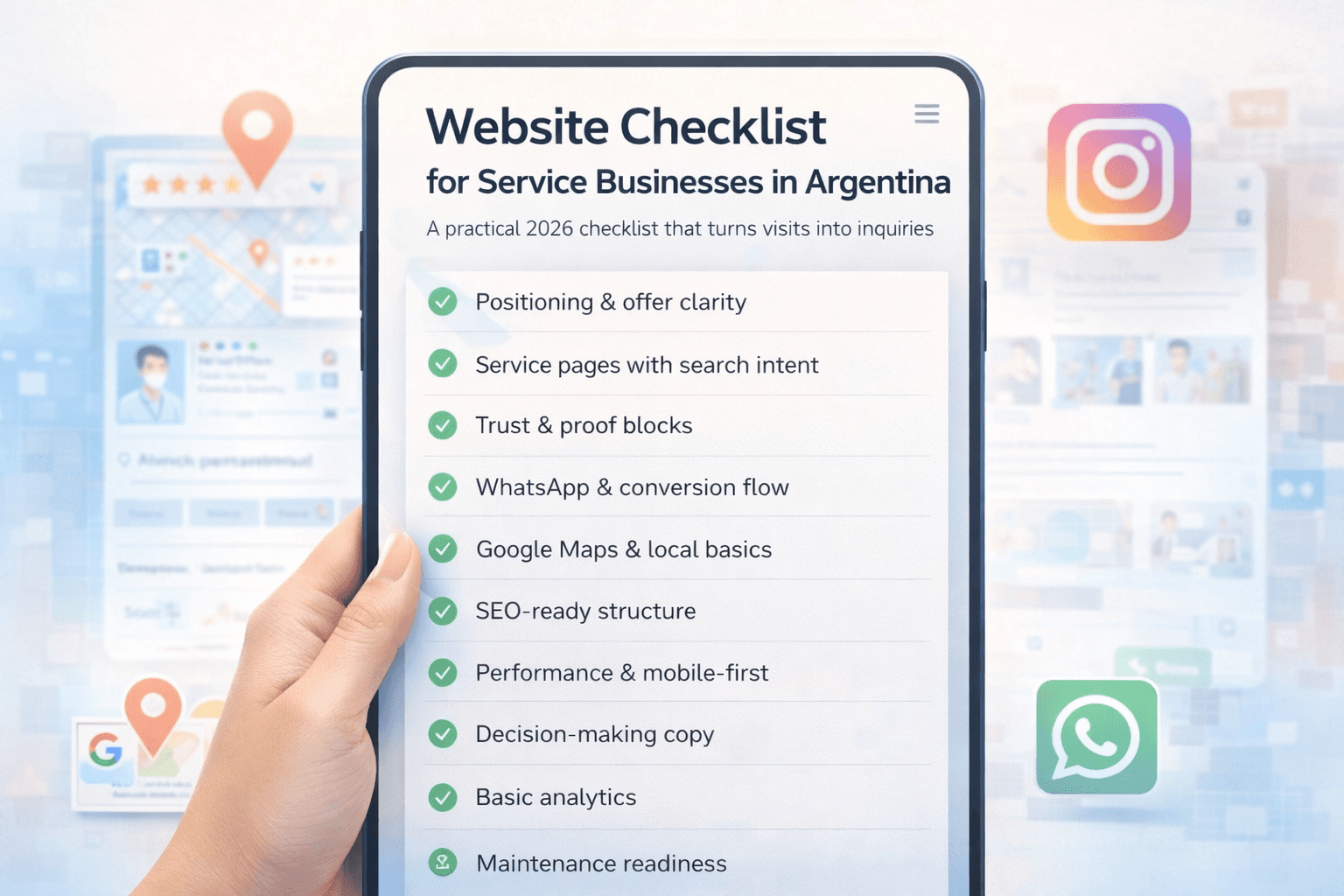 Checklist web para clínicas dentales en Argentina